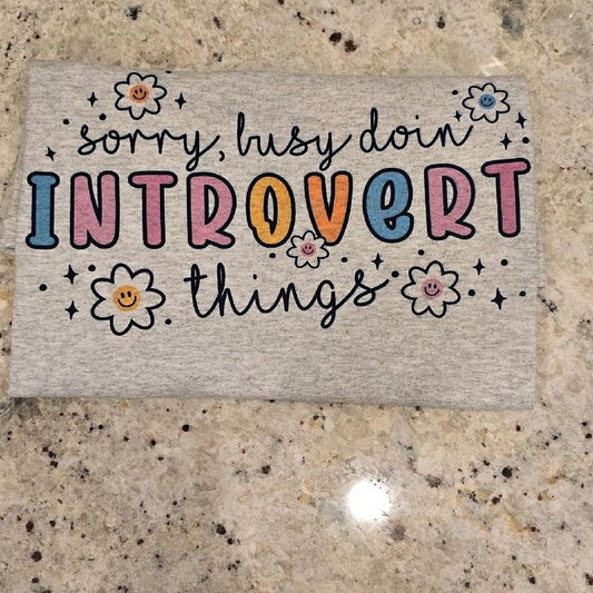 Sorry, busy doin introverted things silly Graphic tee