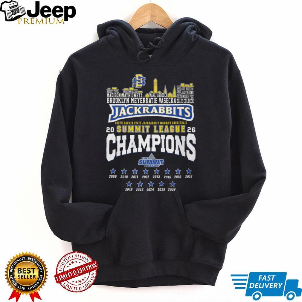 South Dakota State Jackrabbits Women’s Basketball 2026 Summit League Champions T Shirt