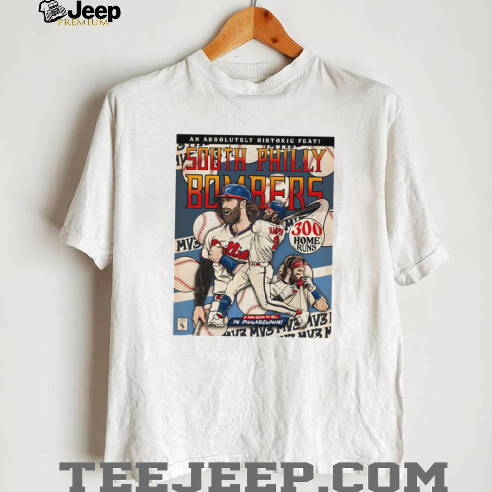 South Philly Bombers Bryce Harper 300 Home Runs Comic Poster T Shirt