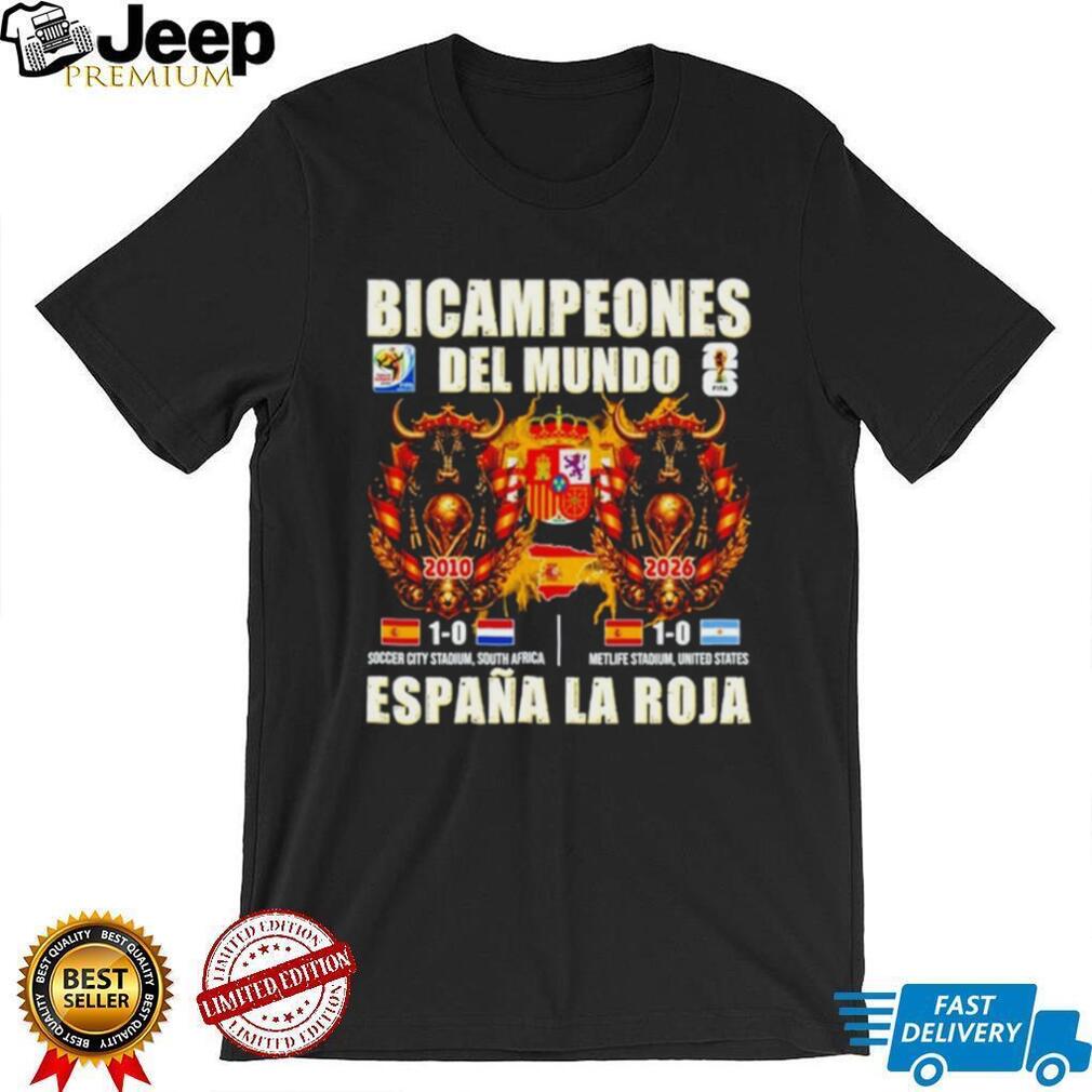 Spain Bicampeones Del Mundo Espaina La Roja WC2026 shirt