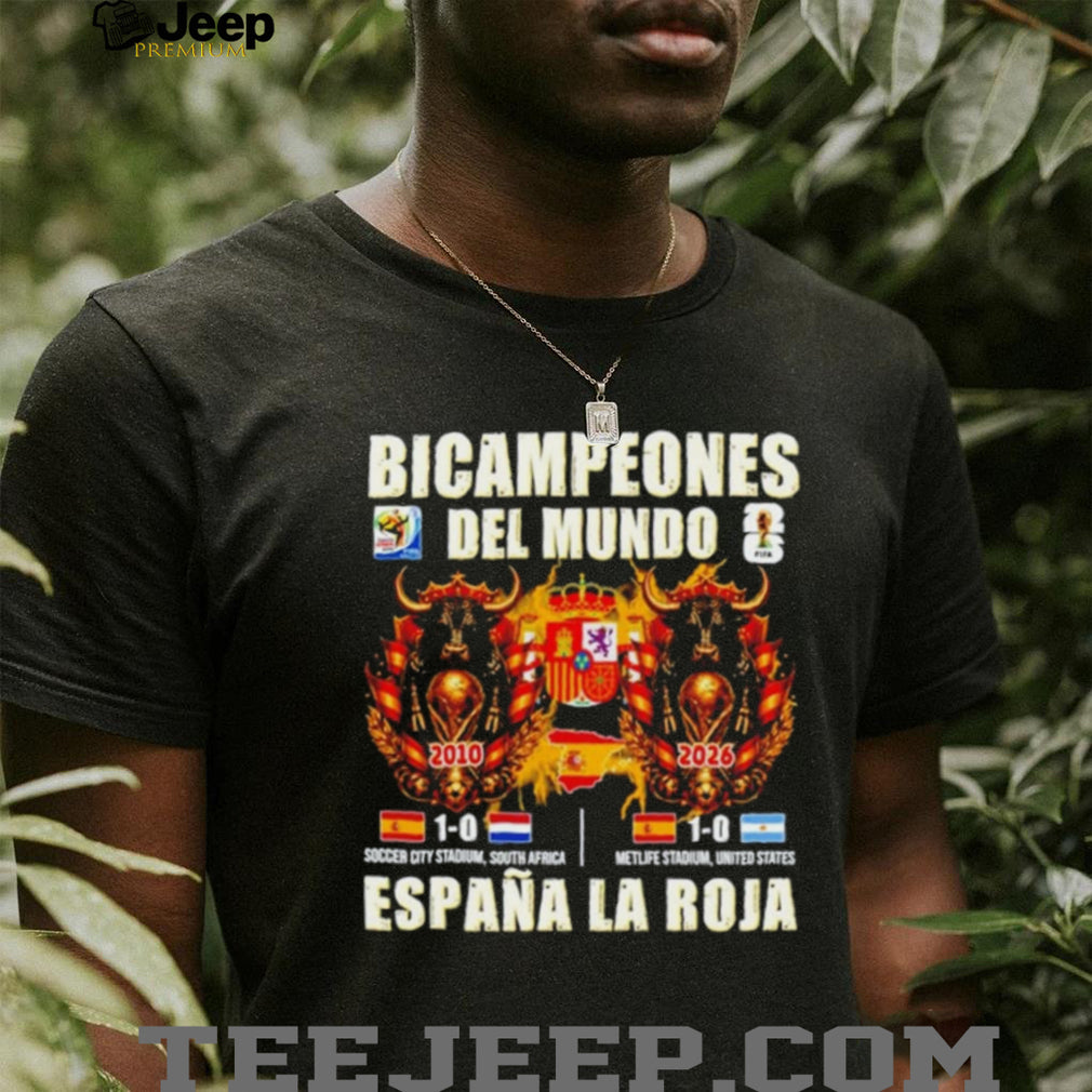 Spain Bicampeones Del Mundo Espaina La Roja WC2026 shirt
