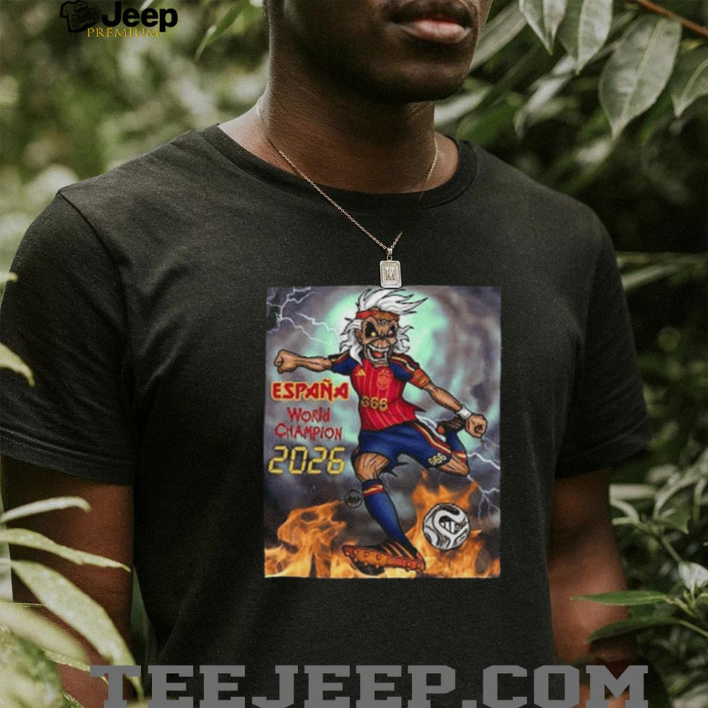 Spain World Champion Soccer Mascot Sports Shirt