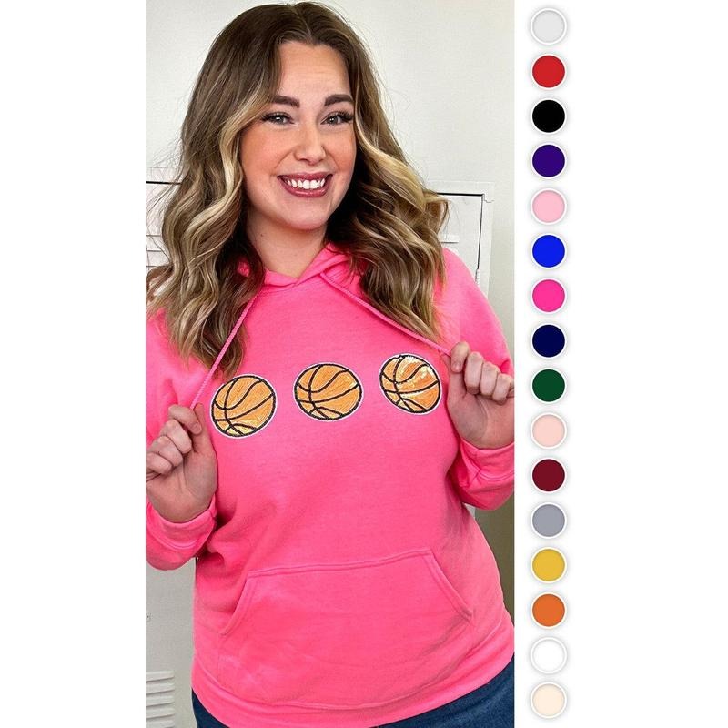 Sparkle Basketball Adult Hoodie