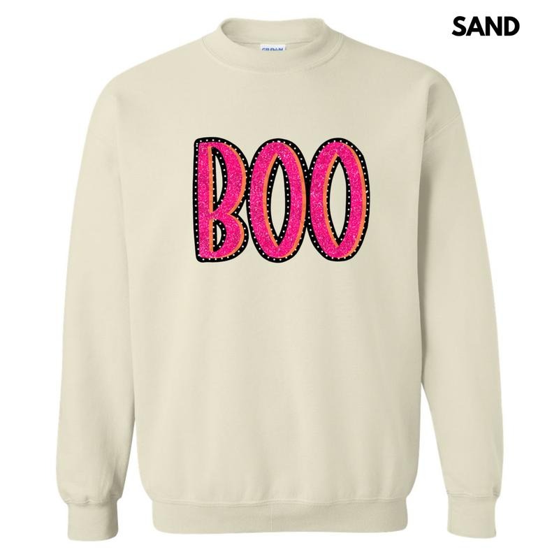 Sparkle Pink Boo FAKE GLITTER Sweatshirt T-Shirts, Hoodie | WearSparks.com