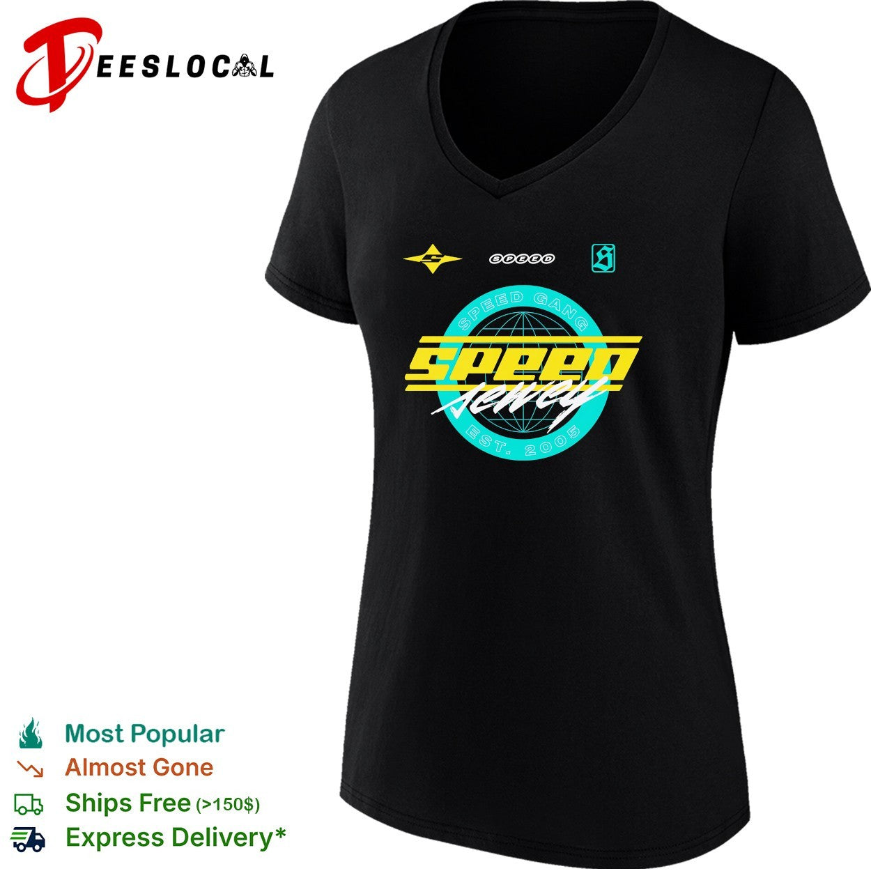 Speed gang Speed Jewely globe logo shirt