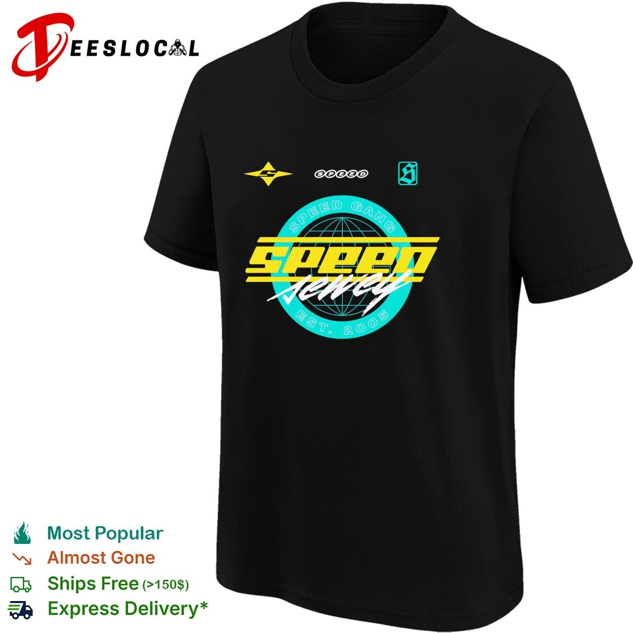 Speed gang Speed Jewely globe logo shirt