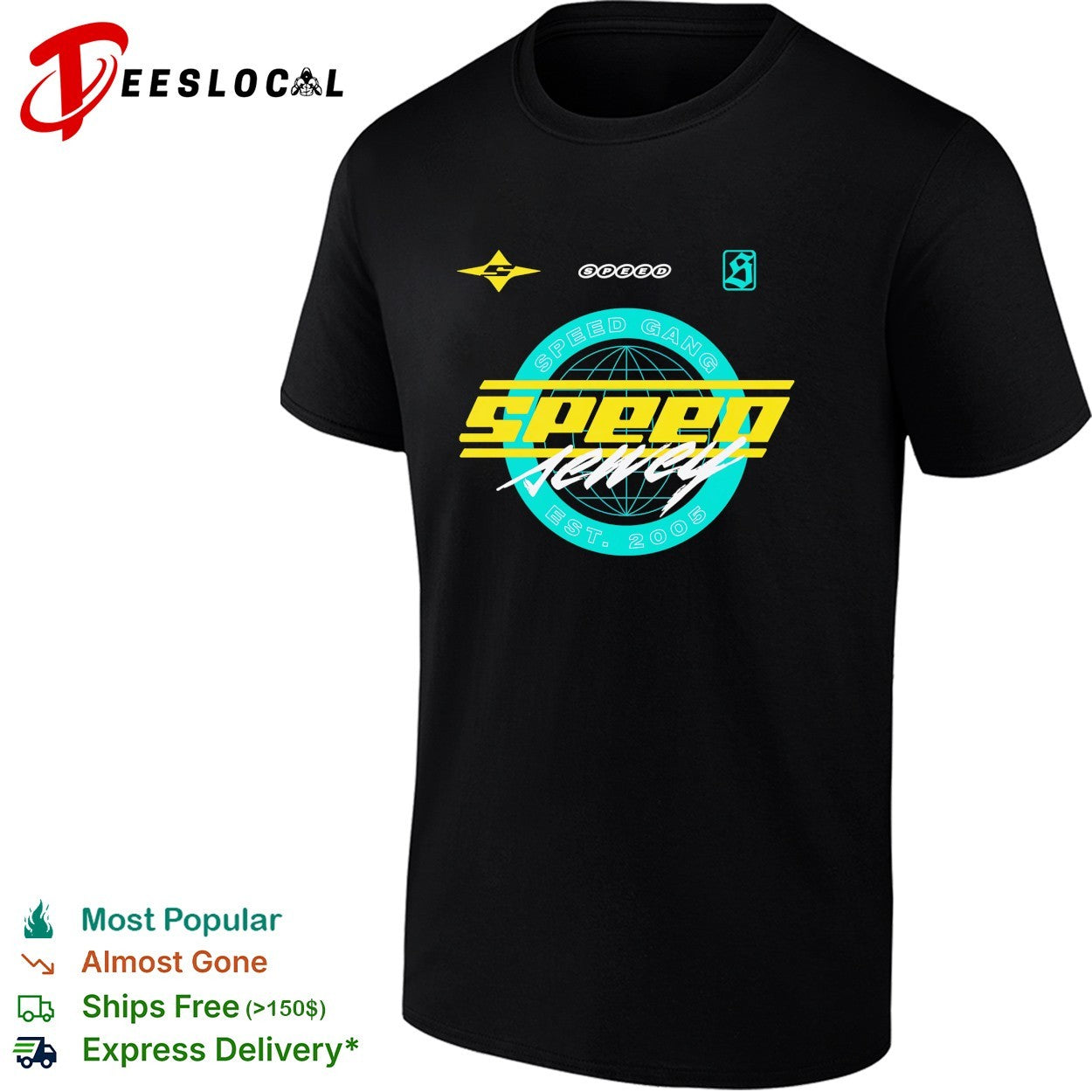 Speed gang Speed Jewely globe logo shirt