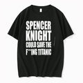 Spencer Knight Could Save The Fing Titanic Chicago Blackhawks Mens Black Tees Front Tshirts Sweater