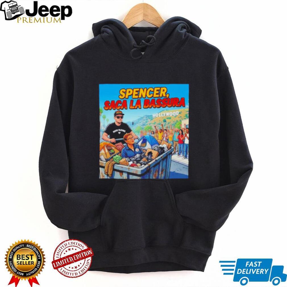 Spencer Saca La Bassura Hollywood Trash Cleanup Satire T Shirt