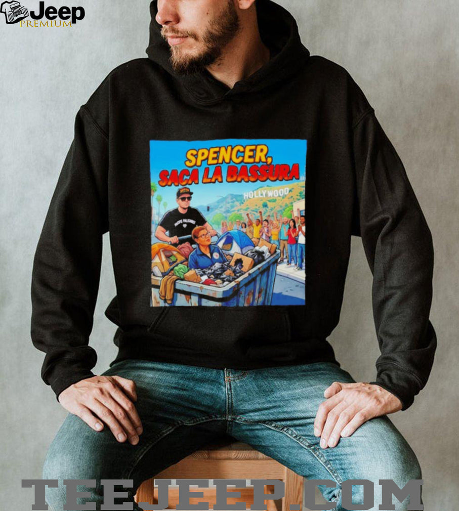 Spencer Saca La Bassura Hollywood Trash Cleanup Satire T Shirt