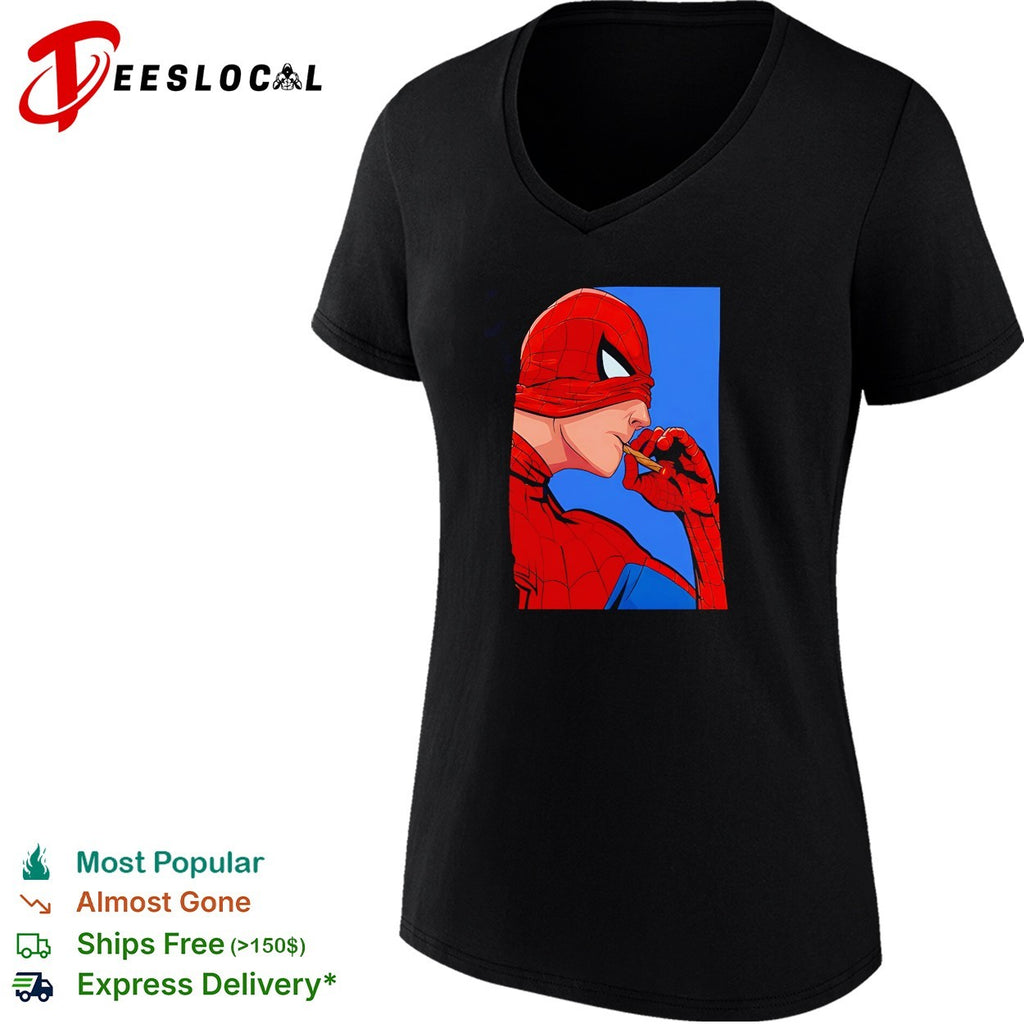 Spider-man smokingawkward superhero reaction meme shirt