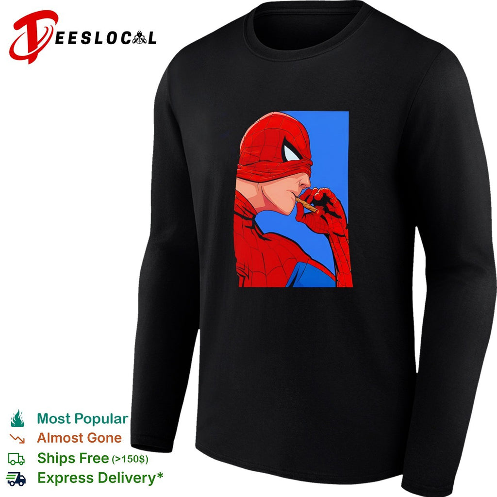 Spider-man smokingawkward superhero reaction meme shirt