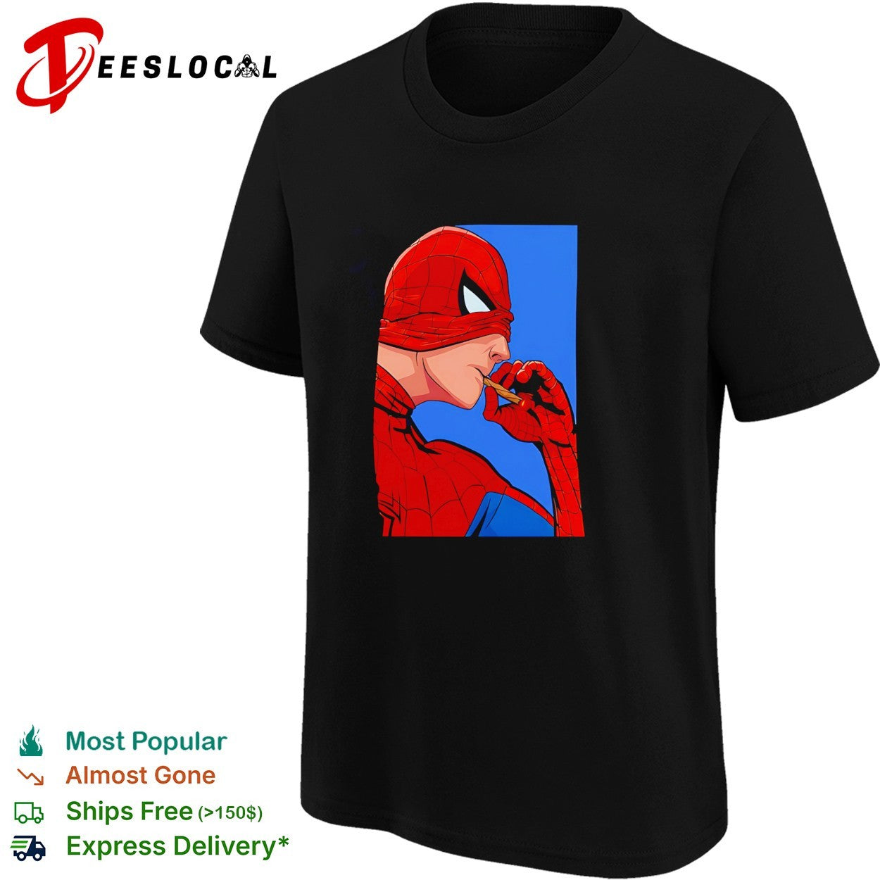Spider-man smokingawkward superhero reaction meme shirt