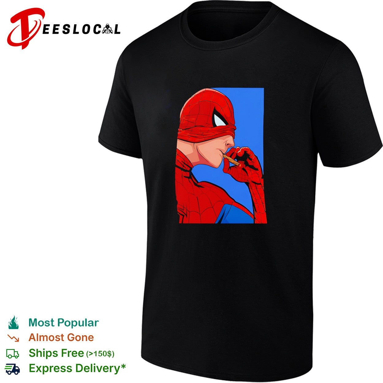 Spider-man smokingawkward superhero reaction meme shirt