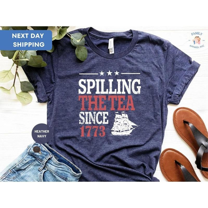 Spilling The Tea Since 1773 Shirt, History Teacher Gift, Funny History Teacher T-Shirt