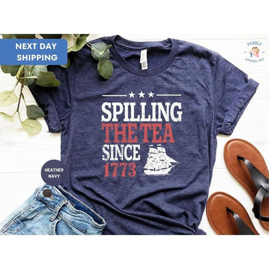 Spilling The Tea Since 1773 Shirt, History Teacher Gift, Funny History Teacher T-Shirt