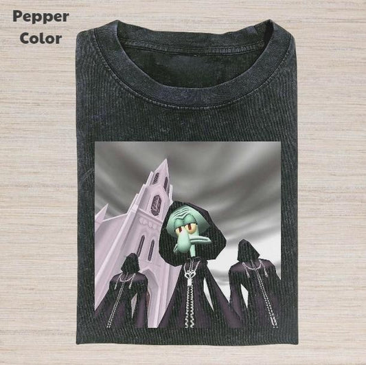 SpongeBob SquarePants Vintage Graphic Tee, Squidward T-Shirt, Movies Tee, Unisex Meme Cringe Funny Dumb Shirt, Menswear Womenswear Streetwear