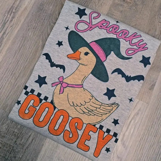 Spooky Goosey Graphic Tee or Sweatshirt Fit Loose