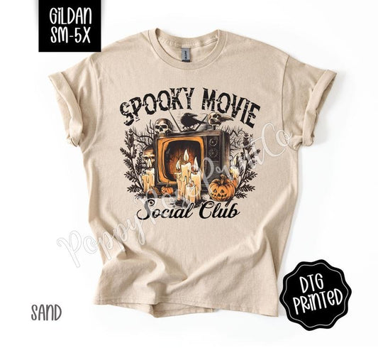 Spooky Movie Social Club Shirt Gildan, Cute Halloween Tee