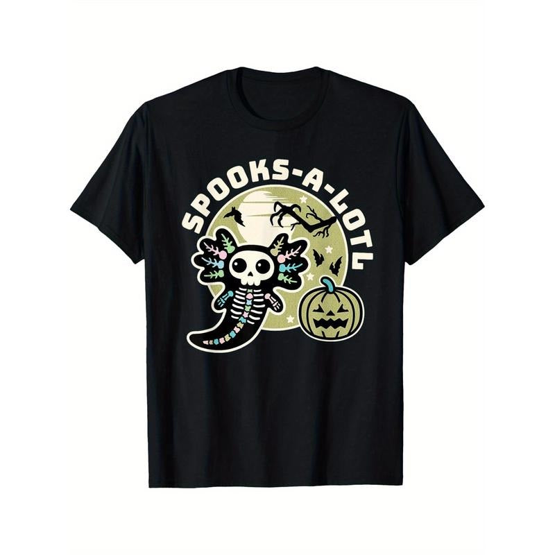 Spooky Salamander Halloween Tee - Soft Cotton,, Perfect Gift for Family & Friends Made in USA