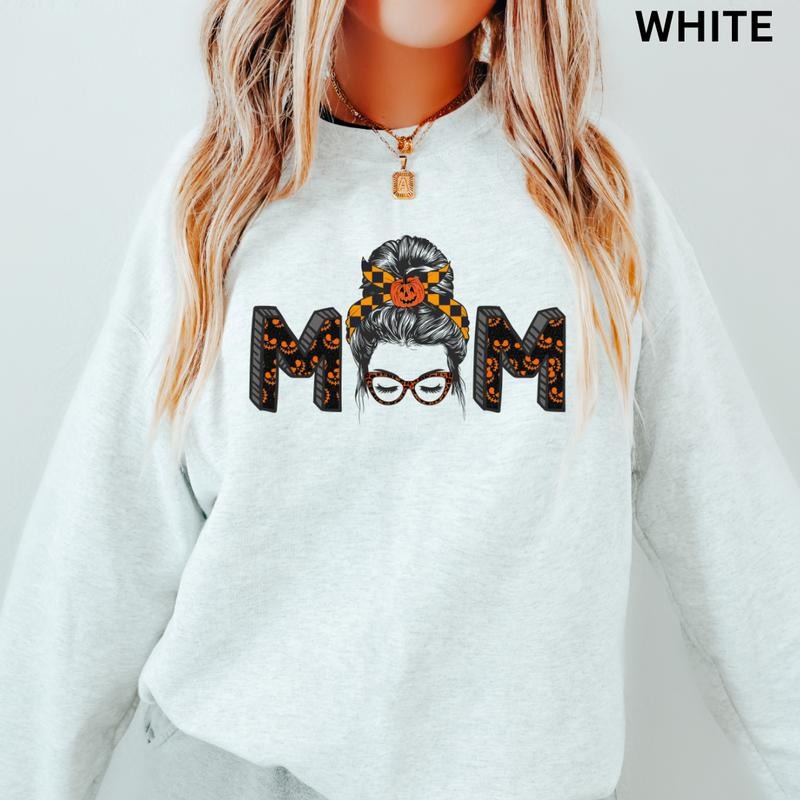Spooky Season Crewneck, Halloween Mom Sweatshirt, Oversized Halloween Graphic Crewneck, Cotton Pullover Spooky Season Sweater