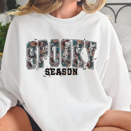 Spooky Season Sweatshirt Halloween Spooky Season Sweatshirt Horror Movie Halloween Pullover Horror Movie Spooky Season Hoodie Horror Movie Sweatshirt