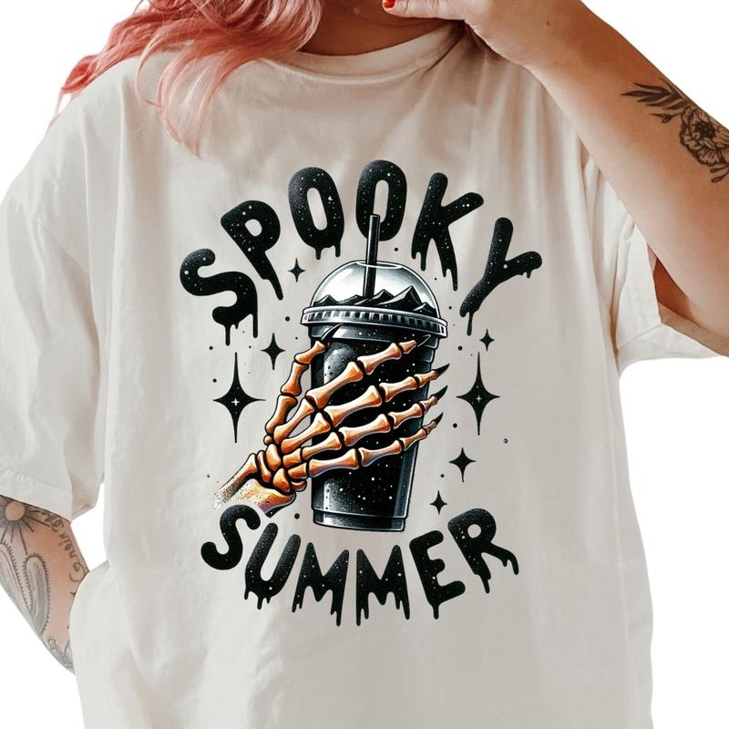 Spooky Summer Shirt ~ Unisex Apparel Relaxed Fit Printed In The USA Clothing Womenswear Casual Comfort Cotton Top Athletic Boho Chic