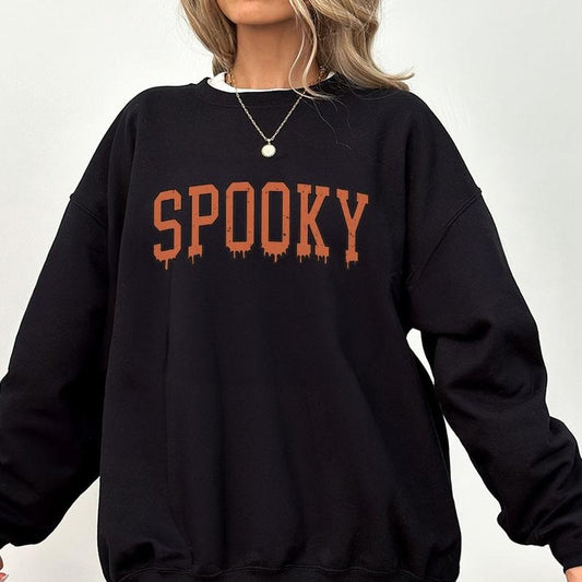 Spooky Sweatshirt, Halloween Shirt For Women,  Spooky Season Sweatshirt , Retro Halloween T-shirts, Vintage Ghost Halloween Shirt, Retro Fall Sweatshirt, Halloween Tee, Women's Tops, Retro Spooky Shirt, Vintage Halloween Shirt, Fall Vibes
