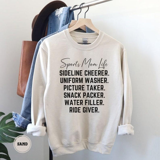 Sports Mom Sweatshirt Funny Mom Shirt Sports Mom Life Shirt Gift For Mom Crewneck Soccer Mom Football Mom Sweater Baseball Mom Mother's Day