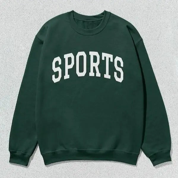 Sports Sweatshirt Collegiate Crewneck Sweater Unisex