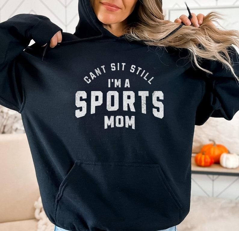 Sports mom life hoodie gift for her, Soccer, Ice hockey Goalie, baseball,basketball,volleyball mom hooded sweater,sports mom life sweatshirt