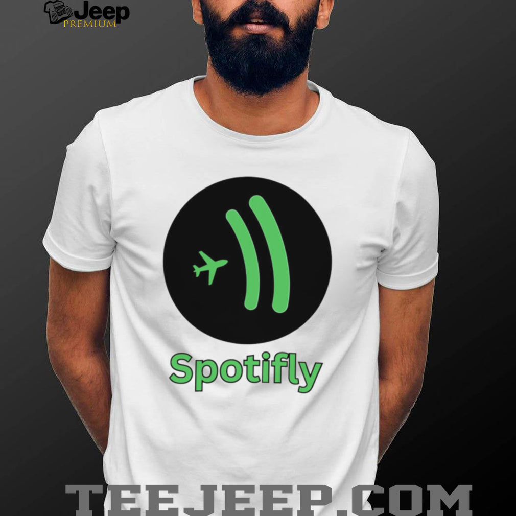 Spotifly Airplane Mode Travel Music Parody Logo T Shirt