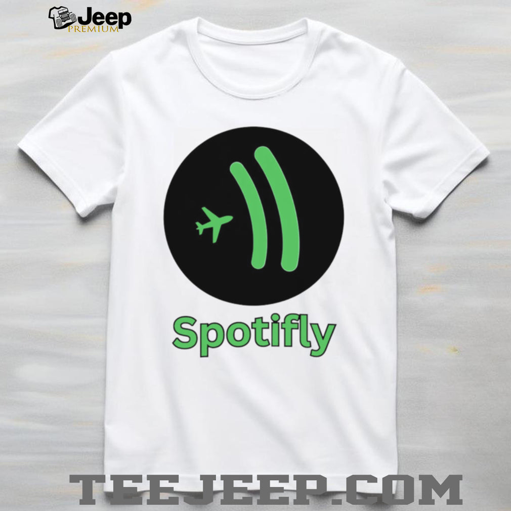 Spotifly Airplane Mode Travel Music Parody Logo T Shirt
