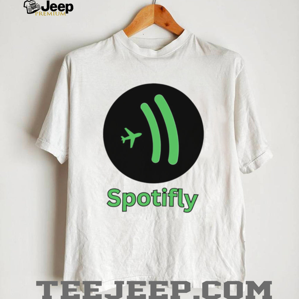 Spotifly Airplane Mode Travel Music Parody Logo T Shirt
