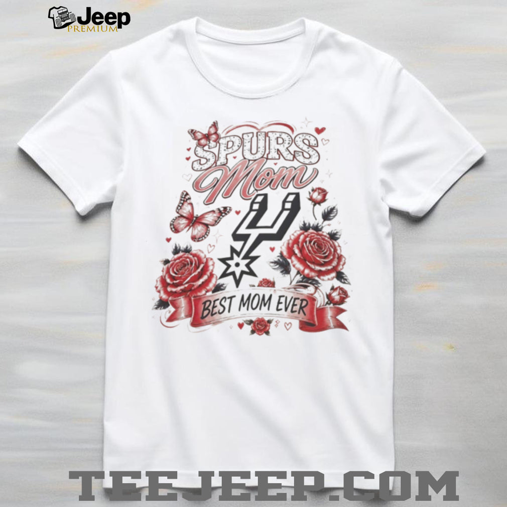 Spurs Mom Best Mom Ever San Antonio Basketball Floral Fan T Shirt