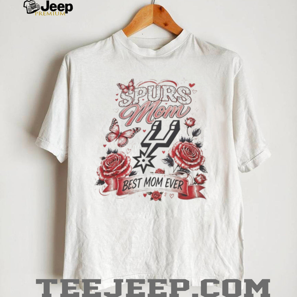 Spurs Mom Best Mom Ever San Antonio Basketball Floral Fan T Shirt