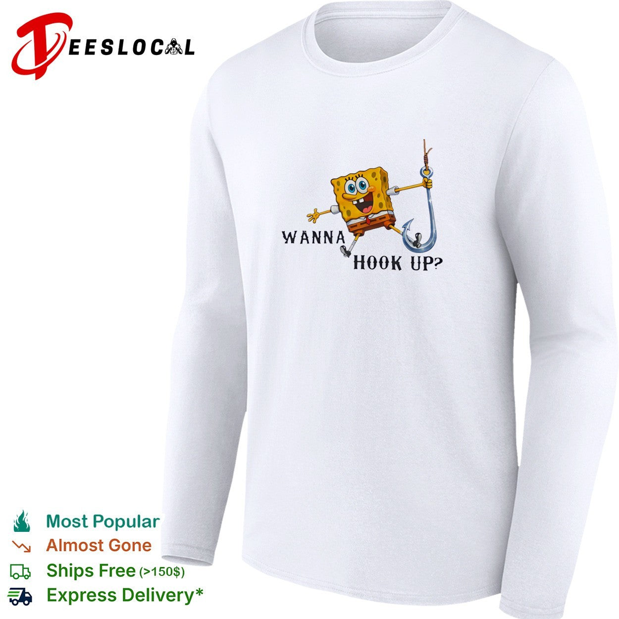 SquarePants wanna hook up fishing shirt