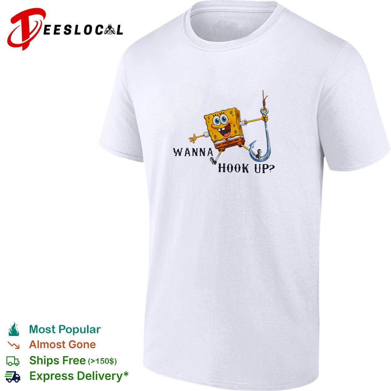 SquarePants wanna hook up fishing shirt