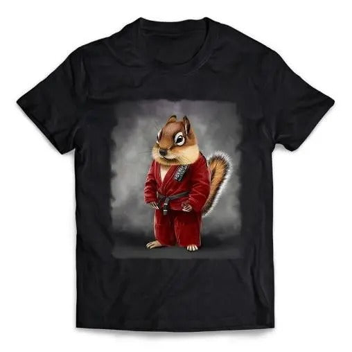 Squirrel Chipmunk Sensei in Japanese Judo and Karate Martial Art - Short-Sleeve Unisex T-Shirt Made in USA