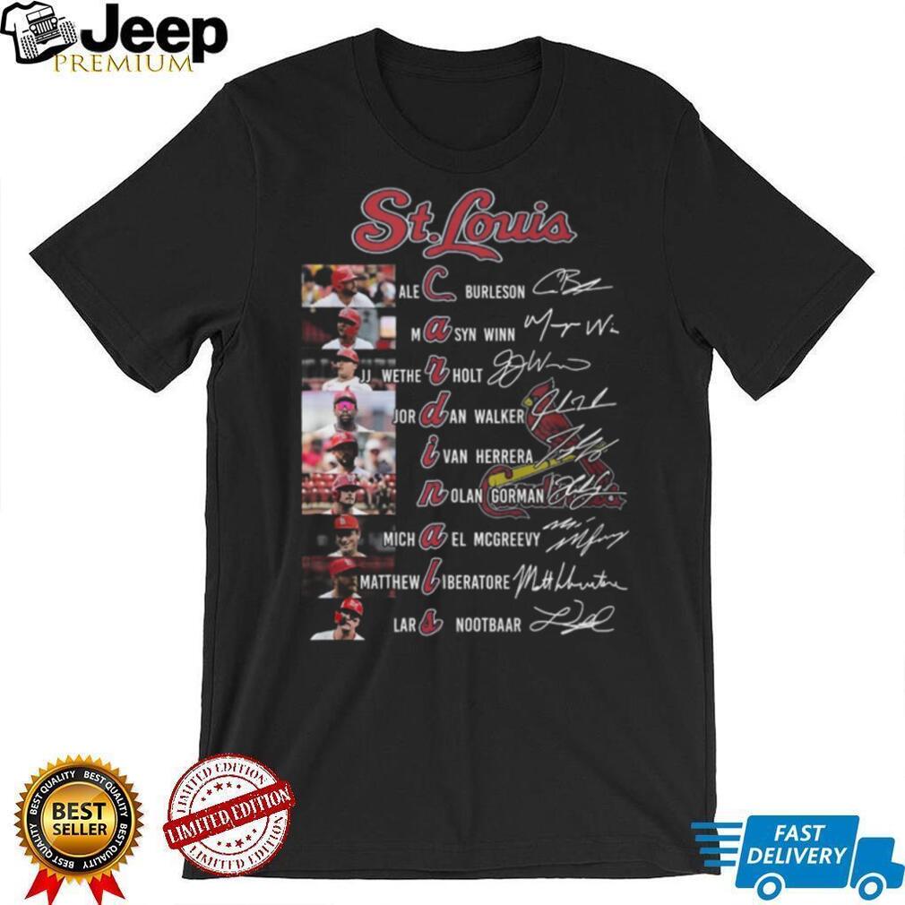 St Louis Cardinals Baseball Team Signed Roster Vintage Sports Gift For Men Women Shirt