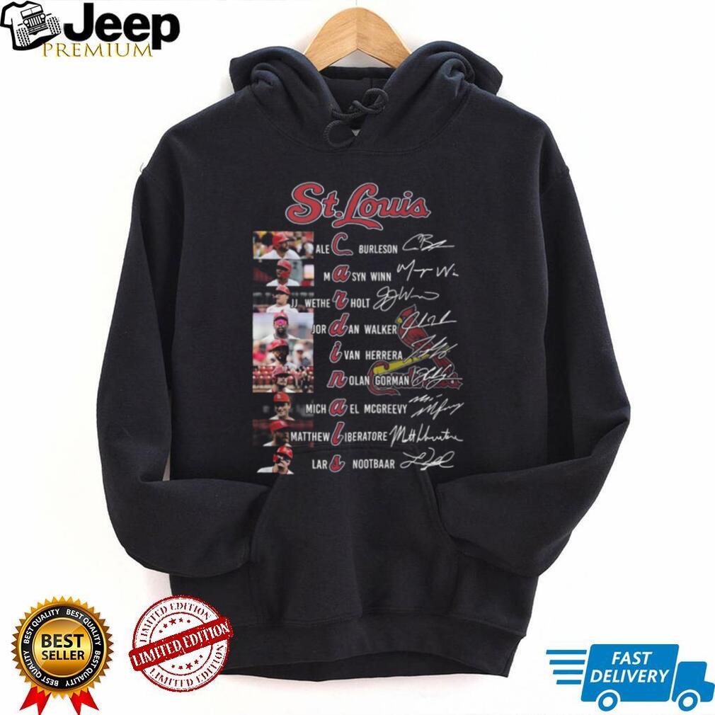 St Louis Cardinals Baseball Team Signed Roster Vintage Sports Gift For Men Women Shirt