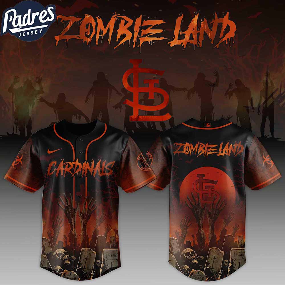 St Louis Cardinals MLB X Zombie Land Custom Baseball Jersey - Padres Jersey Oasis: Elevate Your Baseball Style Game...