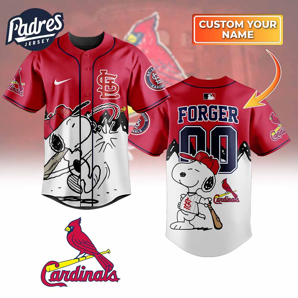 St. Louis Cardinals x Peanuts Personalized Baseball Jersey For Fans - Padres Jersey Oasis: Elevate Your... (Image 1)
