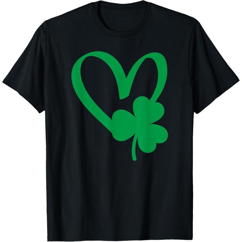 St Patrick's Day Shamrock Heart T-Shirt made in USA Hoodie, Sweatshirt | WearSparks.com