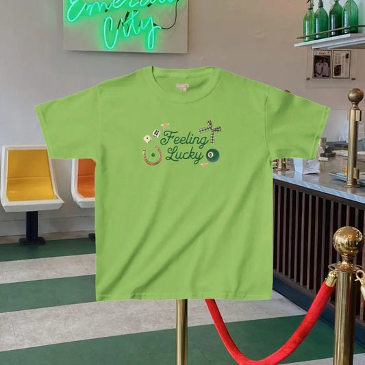 St Patricks Day Baby Tee, St Patty's Day Shirt, Lucky 7 Shirt, Y2k Baby Tee, Lucky Shirt, 90s Baby Tee, Coquette Shirt, Irish Crop Top Shirt