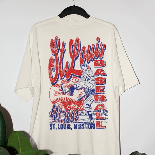 St. Louis Baseball 90's T Shirt, Vintage Baseball Fan Shirt, Cardinals Shirt, Game Day Apparel, Baseball Season, St. Louis Sports Outfit, World Series, Unisex T-Shirt, Gifts For Men Women, Short Sleeve Tee Shirt