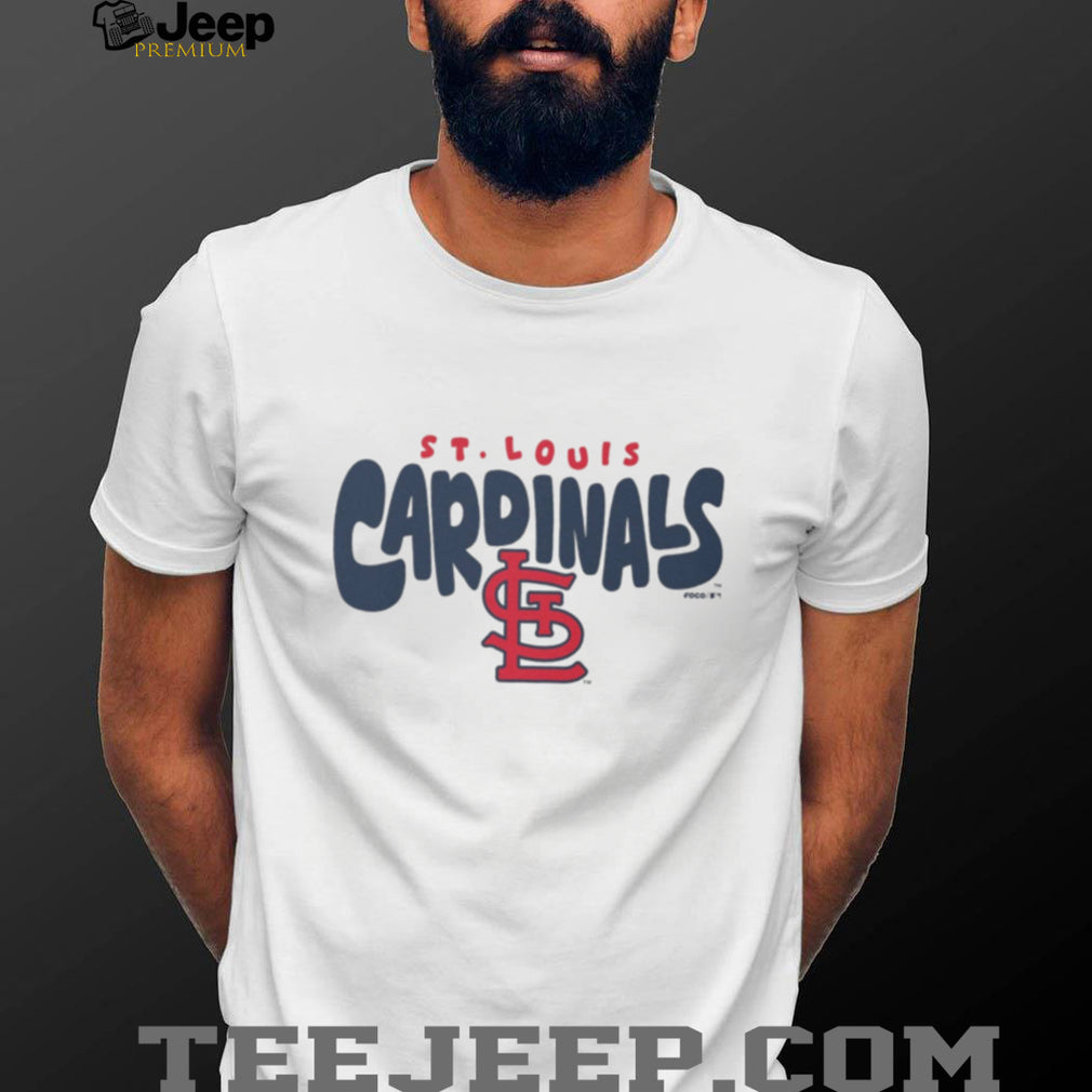 St. Louis Cardinals Oatmeal Heather Retro Script Crewneck T shirt