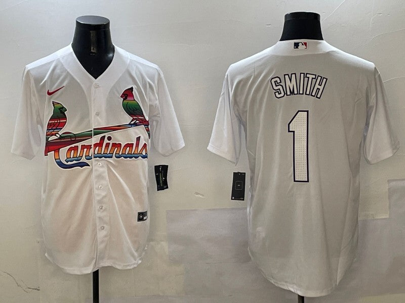 St. Louis Cardinals #1 Ozzie Smith Red Adult