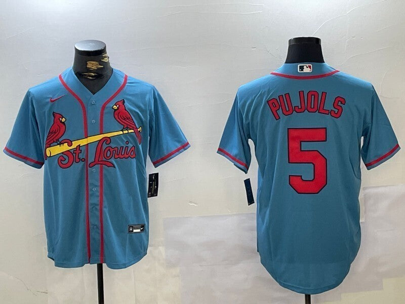 St. Louis Cardinals #5 Albert Pujols Red Adult Style 1