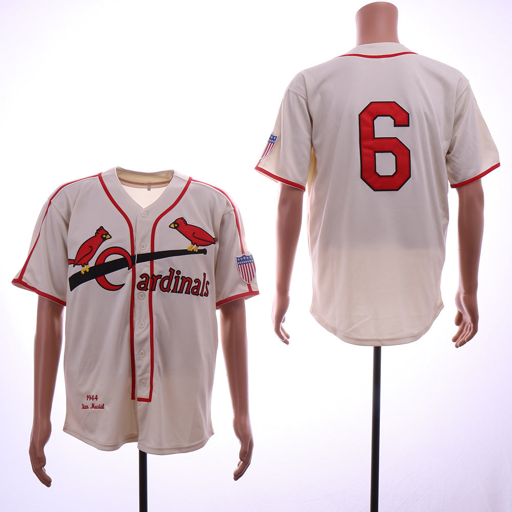 St. Louis Cardinals #6 Cardinals 6 Off-White 1944 Retro .JPG 1